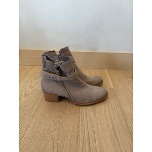 PAUL GREEN Sheridan Nubuck Suede Leather Boots Light Gray women’s Size 8 UK 5.5